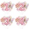 Rosa Zahlen-Schmetterling-Ballon-Set Mädchen Rosa Schmetterling Folie 32 Zoll Babyparty Hochzeit Schmetterling-Motto Geburtstagsparty Dekoration
