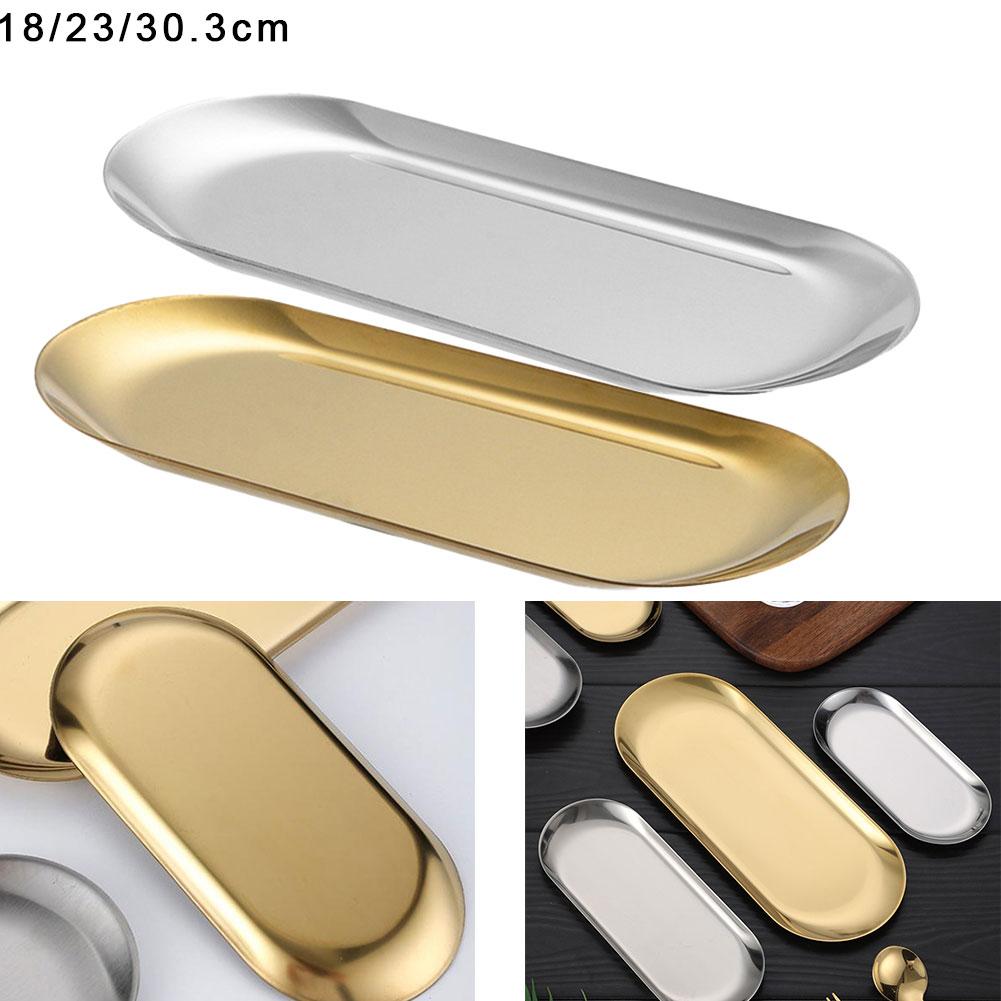 Plate Gold Oval Smooth Stainless Steel Corrosion-resistant