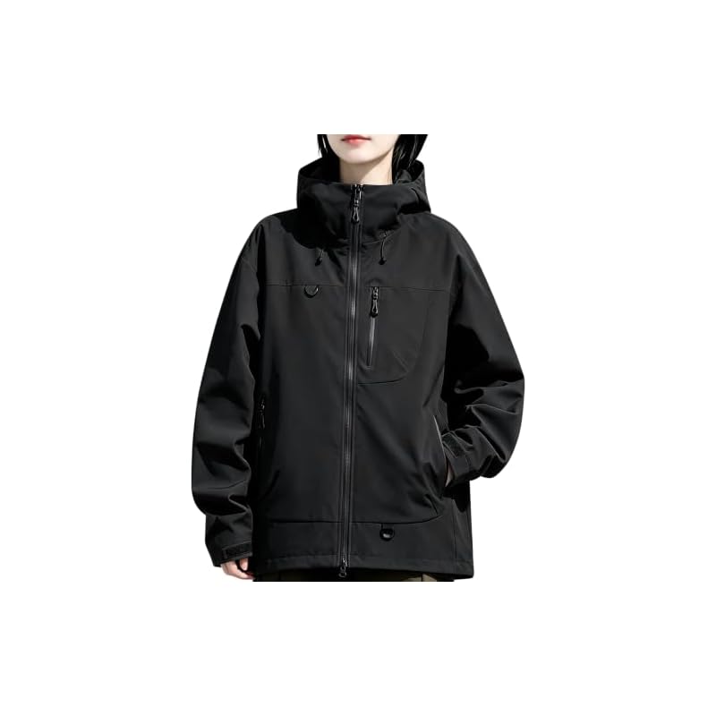 [inotenka] Women's Windbreaker Mountain Parka Blouson Water-repellent Windproof Loose Fit Jacket Plus Sizes Spring Autumn Hiking Outerwear Lightweight