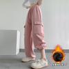 Casual Tooling Sweatpants Women's Autumn and Winter New High-waisted Hanging Pear-shaped Body Mopping Straight Trousers