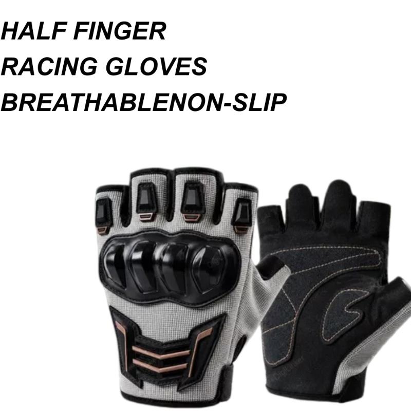 Half Finger Cycling Riding Gloves for Men Waterproof Breathable Protective Anti-Slip Gloves for Outdoor Sports Camping