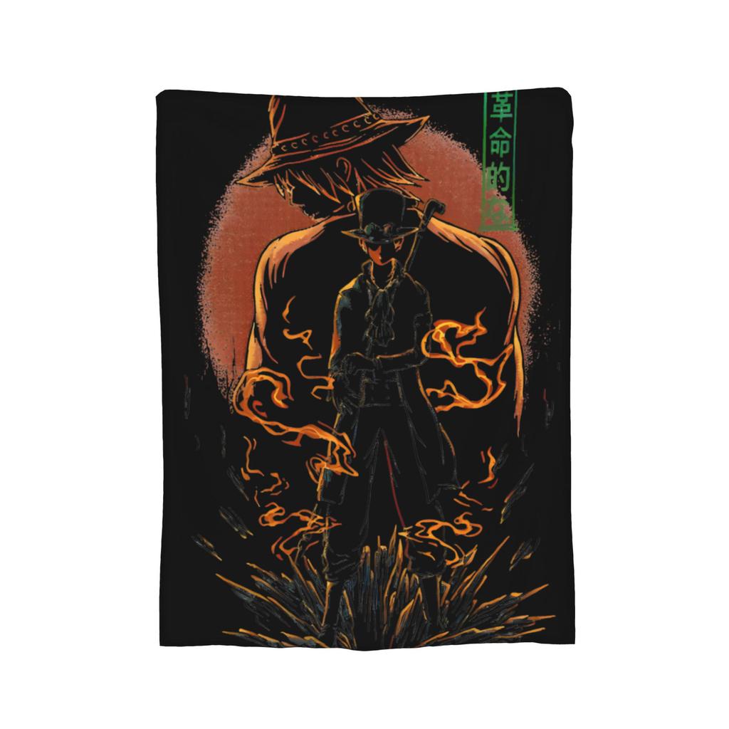 Luffy Roronoa Zoro Blanket Anime Wool Novelty Warm Throw Blankets for Home Restaurant Autumn/Winter,