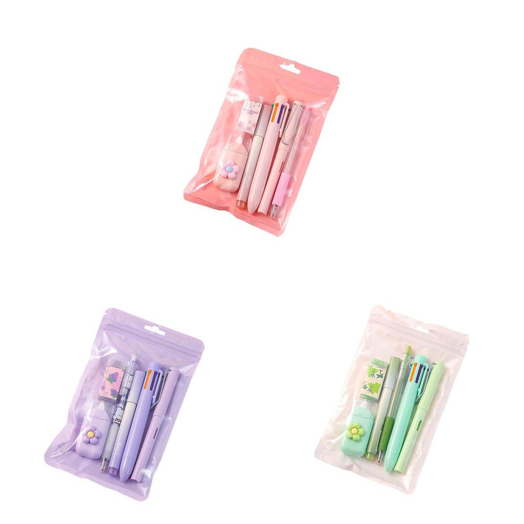 Student Stationery Set Gift Pack With 6 Colorful Items For Back To School Celebration