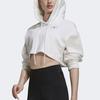 Adidas X Stella McCartney Logo Cropped Lockerer Hoodie Damen Hoodies Weiß GL7336