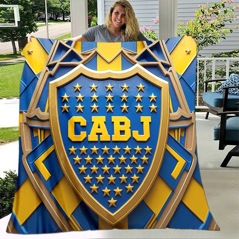 1pc Blanket - Club Atlético Boca Juniors Print Design, Lightweight Blanket for Sofa, Bed- Soft &Warm, Gift for All Seasons