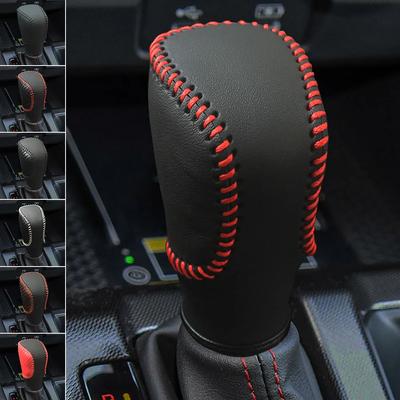 Car Gear Shift Collars Leather Head Knob Handbrake Grip Cover for Honda Civic 2024-2024 Fit 2024-2024 Accord 2018-2024