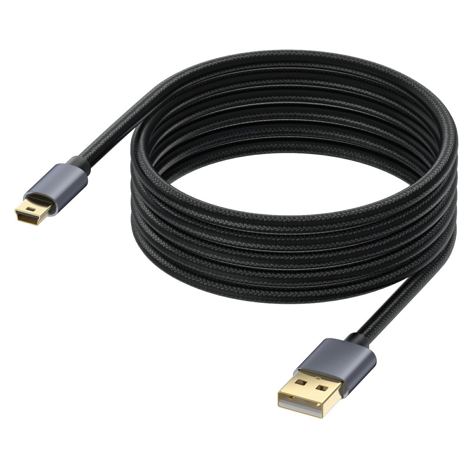 

10m USB 2.0 to Mini B Male Charger Cord USB Mini to USB Charging Cable for PS3 Controller/MP3 Player/Camera As Shown A