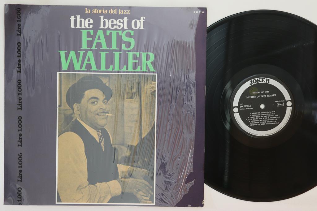 LP Record FATS WALLER - Best Of Fats Waller SM3110 JOKER 1971 Italy Jazz Used