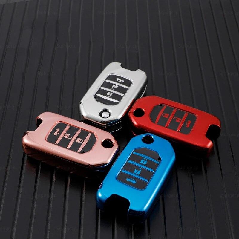 Placare TPU Carcasă pentru chei de mașină Husă Shell Fob pentru Honda Civic HRV CRV XRV CR-V Crider Odyssey Pilot Fit Accord Protector Accesorii
