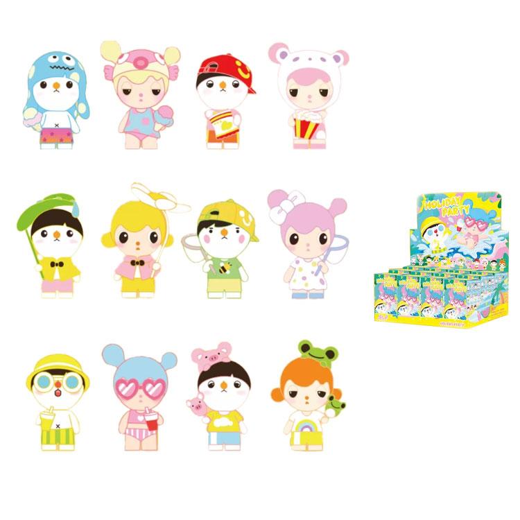 

New POP MART Fake Holiday Party Collection Doll Figure Mystery Boxes Single Mystery Box/Full Box 12 Pcs PPMT-2406-0062 Whole Set 12 Pcs