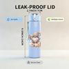1PC Three Cute Gnome Winter Folk Print 750ml Color Plastic Sports Water Bottle Leakproof Flip Straw Lid Suitable for Sports Office Home Use