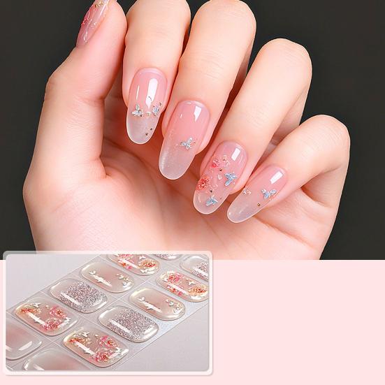 Tiras de Gel para Unhas com Lixa Fácil de Aplicar Remover Autocolante de Unha Decalque Mulheres Manicure em Casa Esmalte DIY Envoltório de Unha