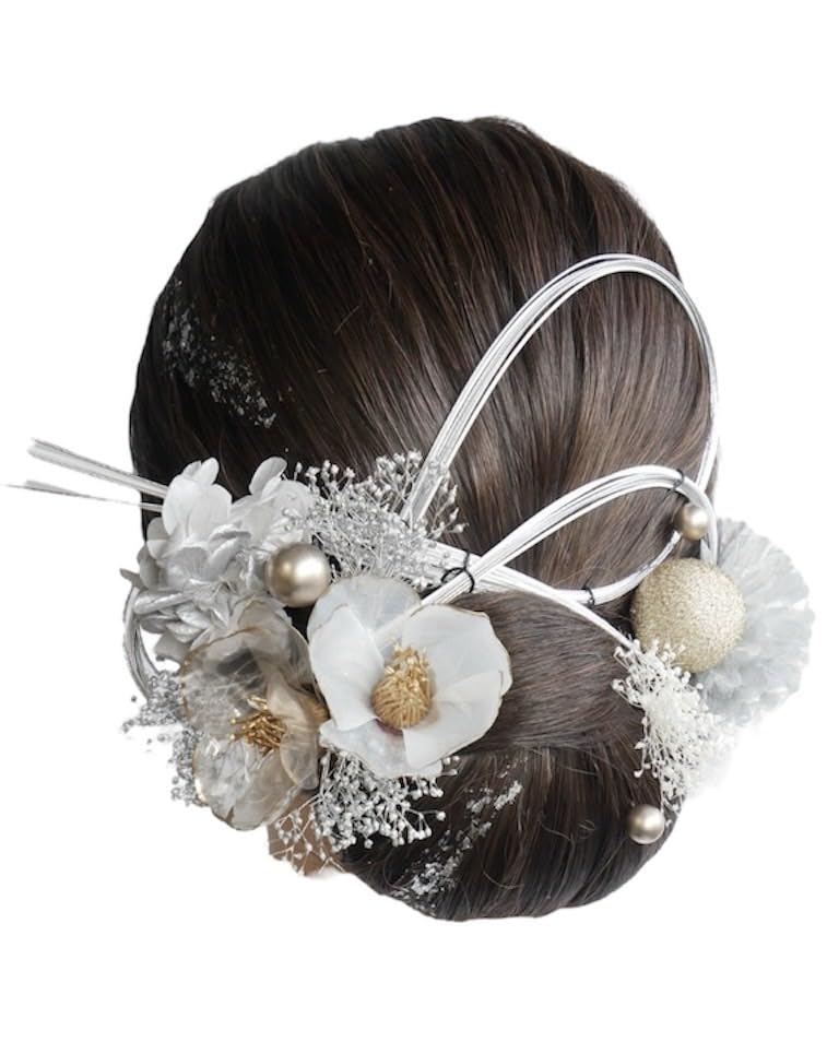 Lomeri Tight Hair Dried Flower Hair Perfect for and G16 Ornament, Lady's Style, Ornament, Coming-of-Age Ceremonies, Graduations, Weddings, Hakama,