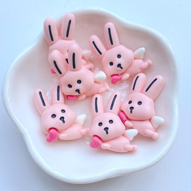

10Pcs New Cute Mini Cartoon Bear Dog Dinosaur Rabbit Flat Back Resin Scrapbooking DIY Jewelry Craft Decoration Accessories