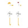 Chick Wall Clock with Swing Foot Pendulum Hanging Decor for Classroom