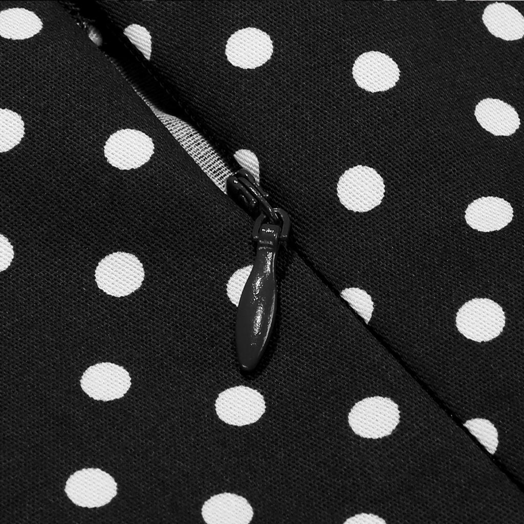 Fashion Summer Waist Polka Dot Dress Sweet Square Neck  Girls Women's Clothing