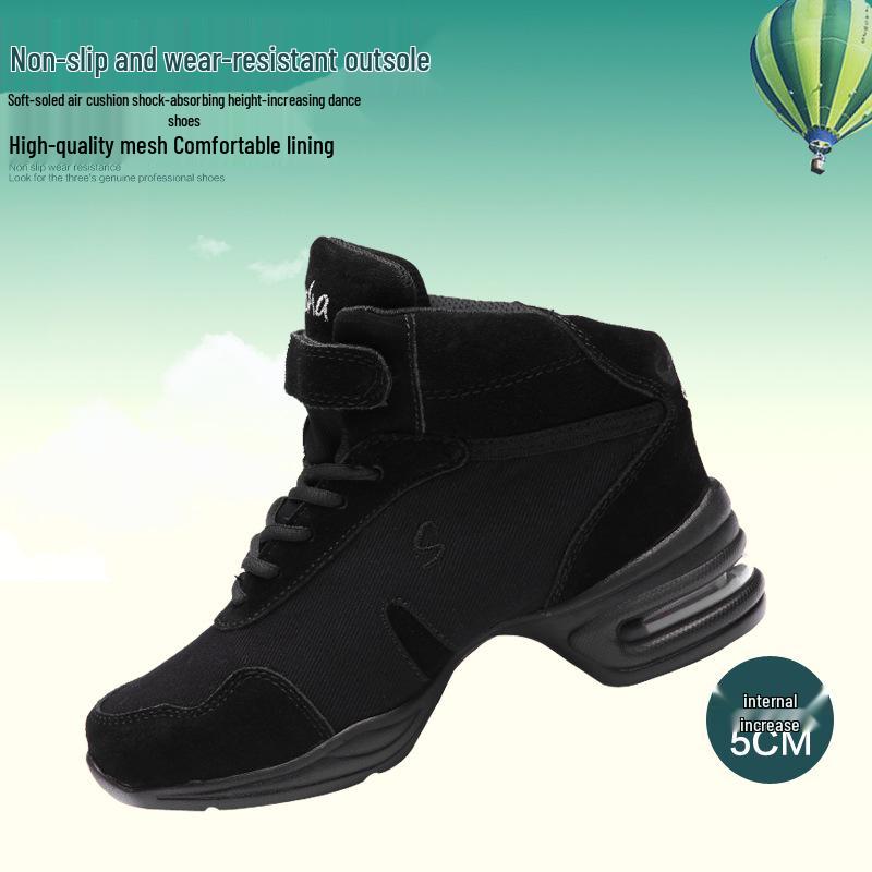 Sansha Women's Air Cushion Modern Dance Sneakers - Soft Sole, Height Increasing Square Dance Fitness Shoes