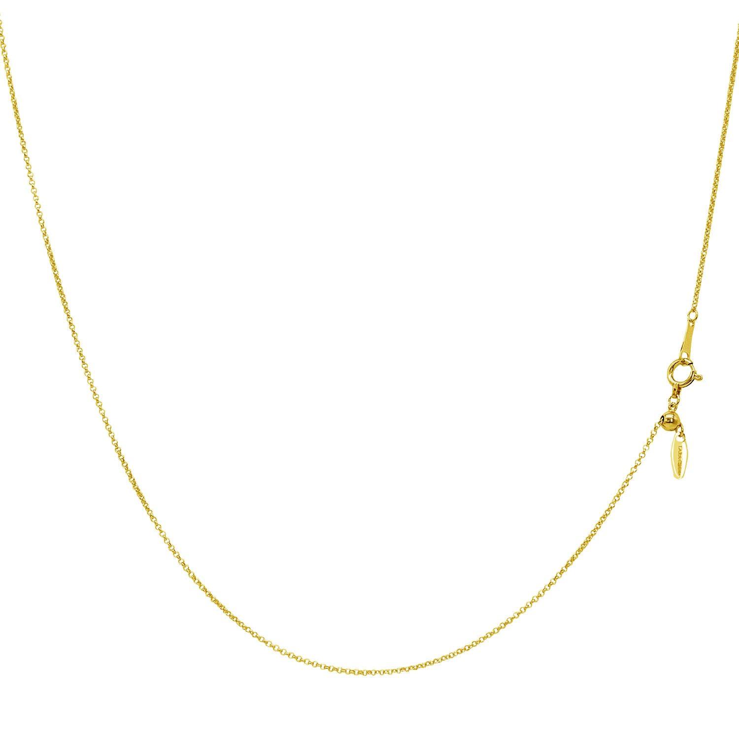 

Chain Necklace Gold 18K K18 Roll Slide Adjuster Chain Adjustable Length Width Length 45cm [Lara Christie] 1.0mm Approx. 1.5g lc97-0013 золотий