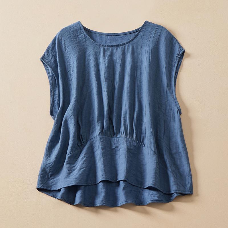 

New 2026 Women s Stylish Solid Color Sleeveless Tencel Top with Round Neck 2XL
