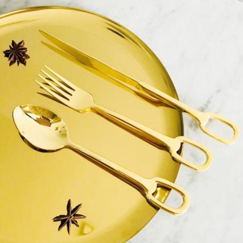 Goldbesteck Dessertlöffel