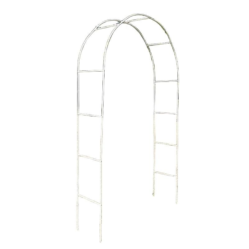 Simple Style Arch Trellis For Climbing Plants Foldable Metal Frame Black/white