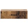 Wall Mounted Side Table Reclaimed Wood Look 59 x 34.5 x 17 cm
