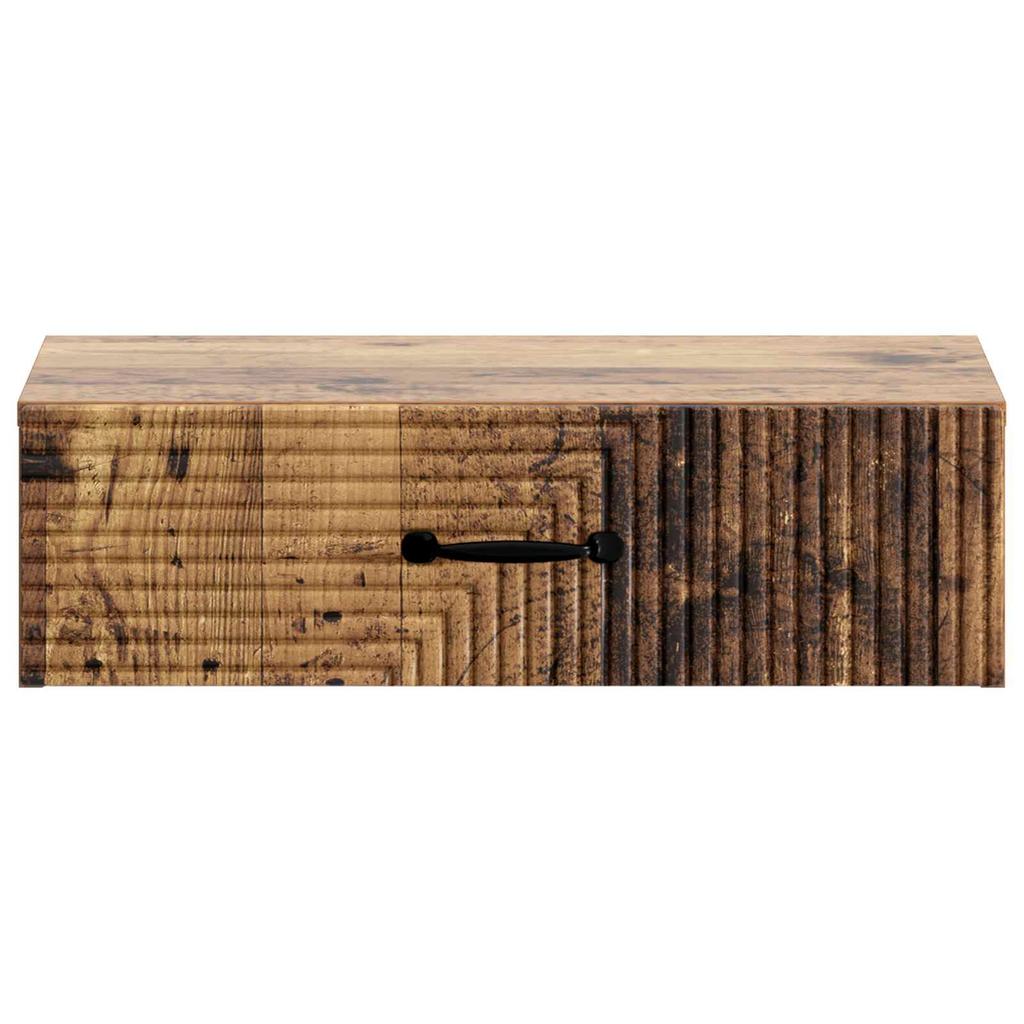 Wall Mounted Side Table Reclaimed Wood Look 59 x 34.5 x 17 cm