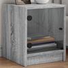 VidaXL Bedside Tables and Glass Doors 2pcs, Nightstand, Telephone Table, Side Cabinet, Storage Furniture 836354