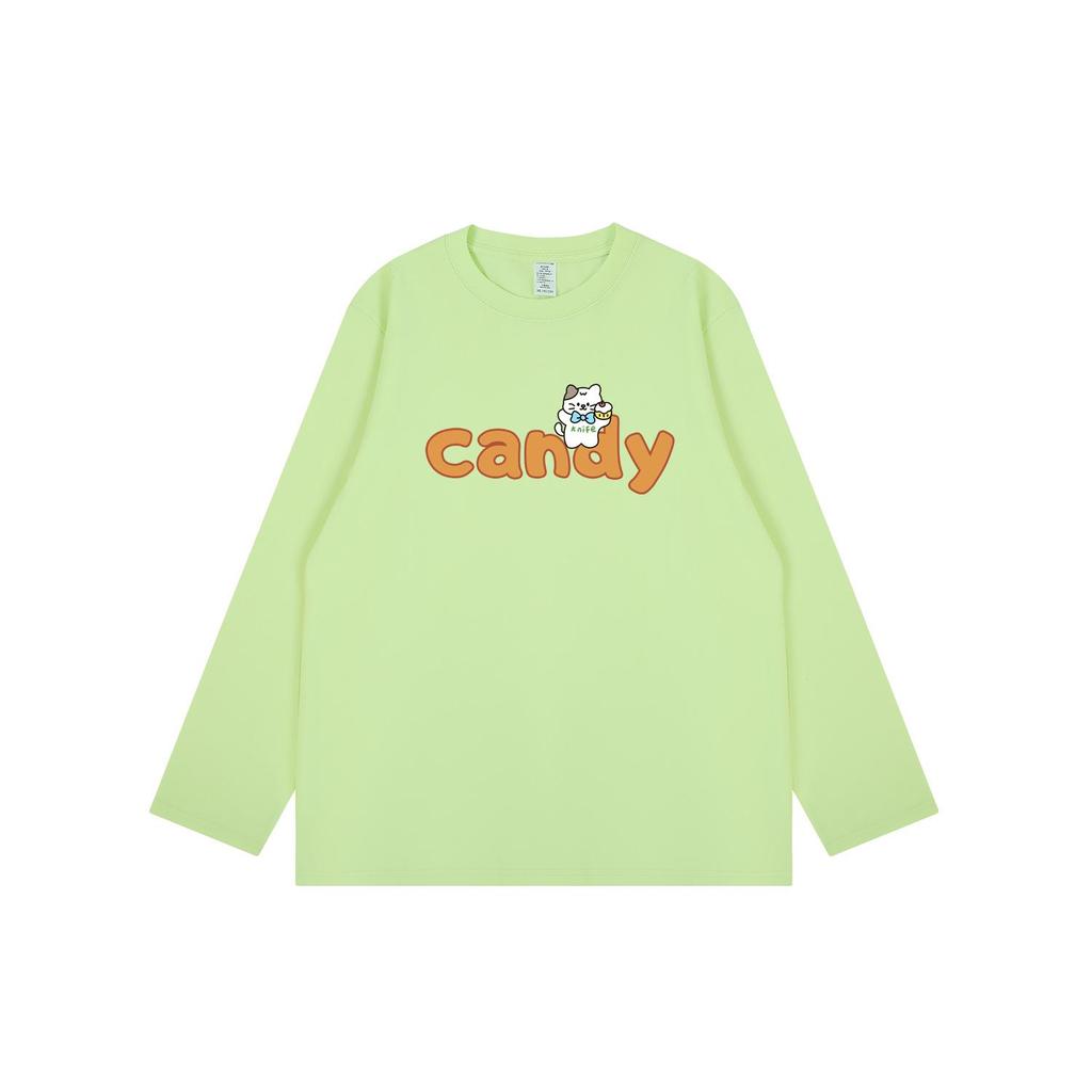 Cute Cartoon Print Collection: Trendy Unisex Korean-Style Long-Sleeve Tees