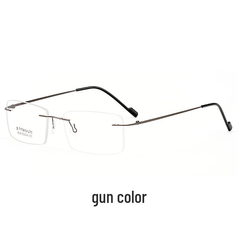 

Чоловіча ділова безободкова супер еластична оправа для окулярів з алюмінієвого сплаву, надлегка та стильна для міопії