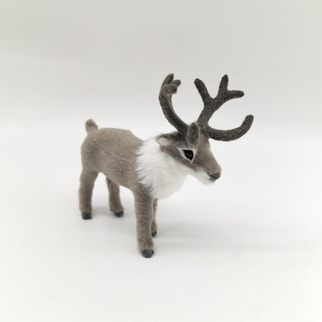 Mini Deer Reindeer Plush Ornament for Christmas Micro Landscape Decor