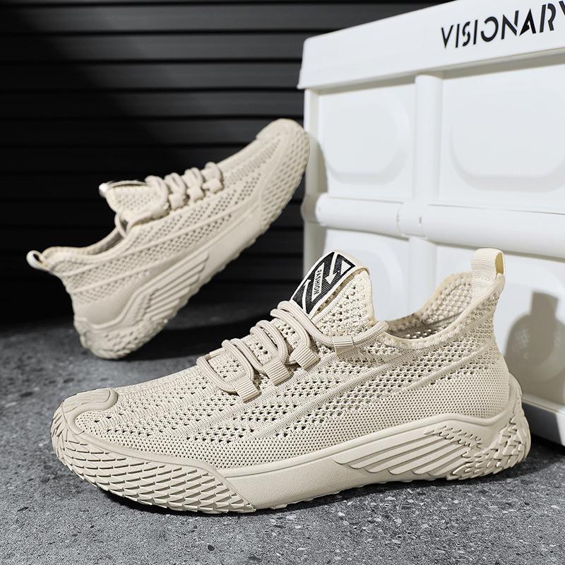Flying Woven Shoes Men's Summer Thin Breathable Sports Casual Mesh Shoes Men's Hollow Mesh Mesh Shoes Men's
