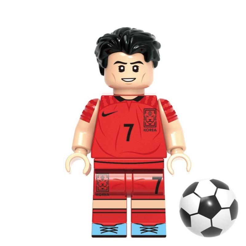 G0104 Blocuri de Construcție cu Vedete Mondiale ale Fotbalului Set cu MiniFigurine Jucători de Fotbal Asamblați Cărămizi Figurine de Acțiune Model Jucării Cadou de Ziua de Naștere