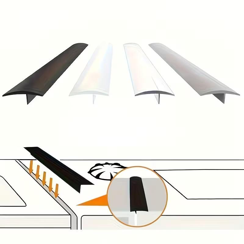 Silicone Stove Gap Cover Strip Kitchen Sealing Filler Anti-Oil Counter Gap Protector Easy Clean Flexible Stove Gap Seal for Kitchen Sink & Countertop
