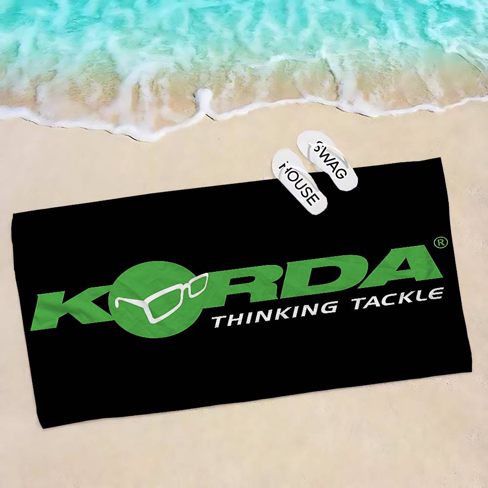 K-Korda Rybářské Logo Mikrovlákno Tištěný Plážový Ručník Horská Turistika Jóga Plážové Plavání Běh Absorpční Měkký Ručník