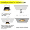 GU10 Spotlight Flush Mount Downlight Round Spotlight Ceiling Light Fixture GU10/G5.3 75mm Reflector Indoor Recessed Down Light