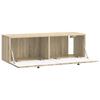 Wall Mounted TV Cabinet in Sonoma Oak 98 x 31 x 30 cm
