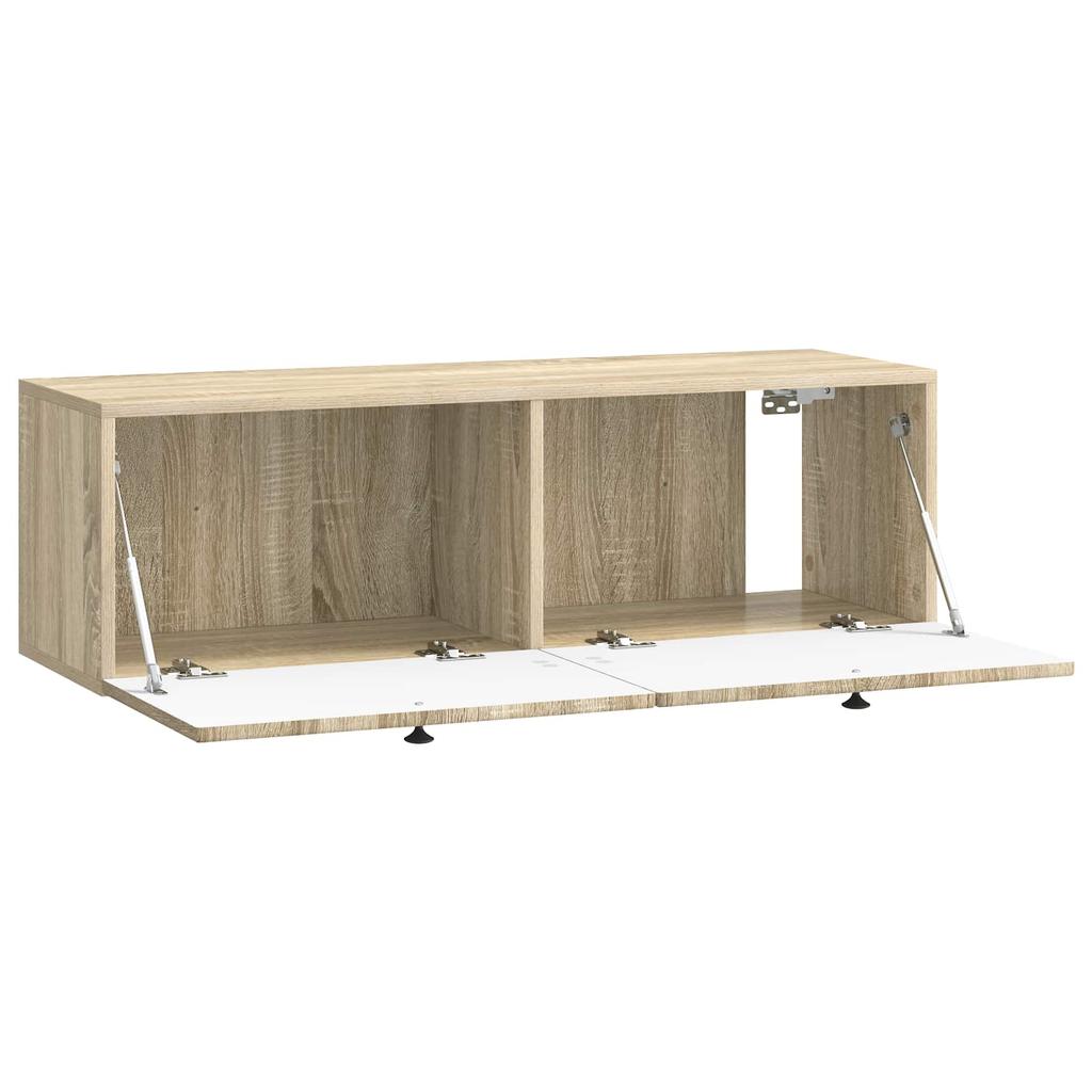 Wall Mounted TV Cabinet in Sonoma Oak 98 x 31 x 30 cm