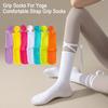 Yoga Pilates Socks with Grips for Women Non-Slip Tie-up Ankle Socks Grippy Lace-up Crew Socks for Barre Ballet Dance