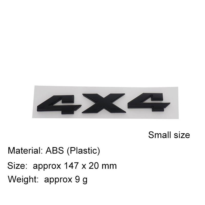 

3D Премиум ABS Автомобильная наклейка 4X4 Эмблема на кузов Декаль Внешнее украшение s-black