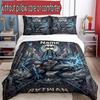 3pcs Duvet Cover Set (1*Duvet Cover + 2*Pillowcase, Without Core), Custom Name Batman Pattern Bedding Set, Home Bedroom Decor Gift