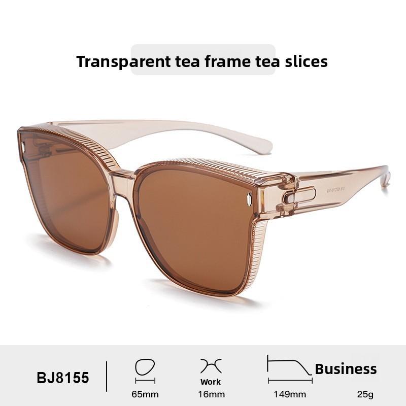 Polarized Tr90 Sunglasses For Men Women Uv400 Light Grey Sun Protection Driving Fashion