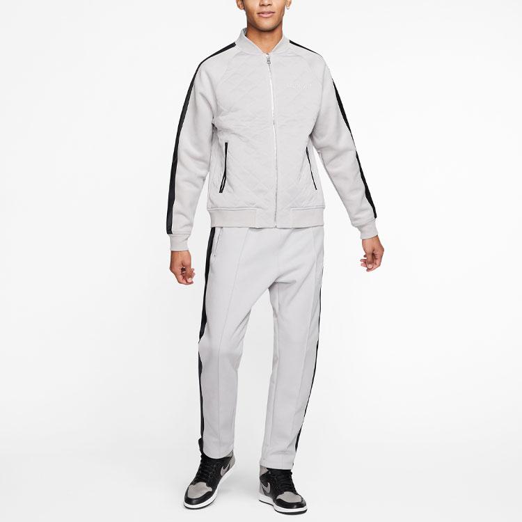 Jordan Überarbeitete gesteppte Colorblock Trainings-Freizeitjacke Herrenjacken Grau BQ5772-059