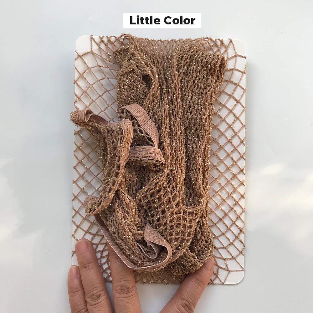 

One Pairs Summer V-Cut Style Glitter Carnival Women S Fishnet Tights Small Net Gentle Brown Saimon Carameio Little Color Suntan Max 75kg 170cm