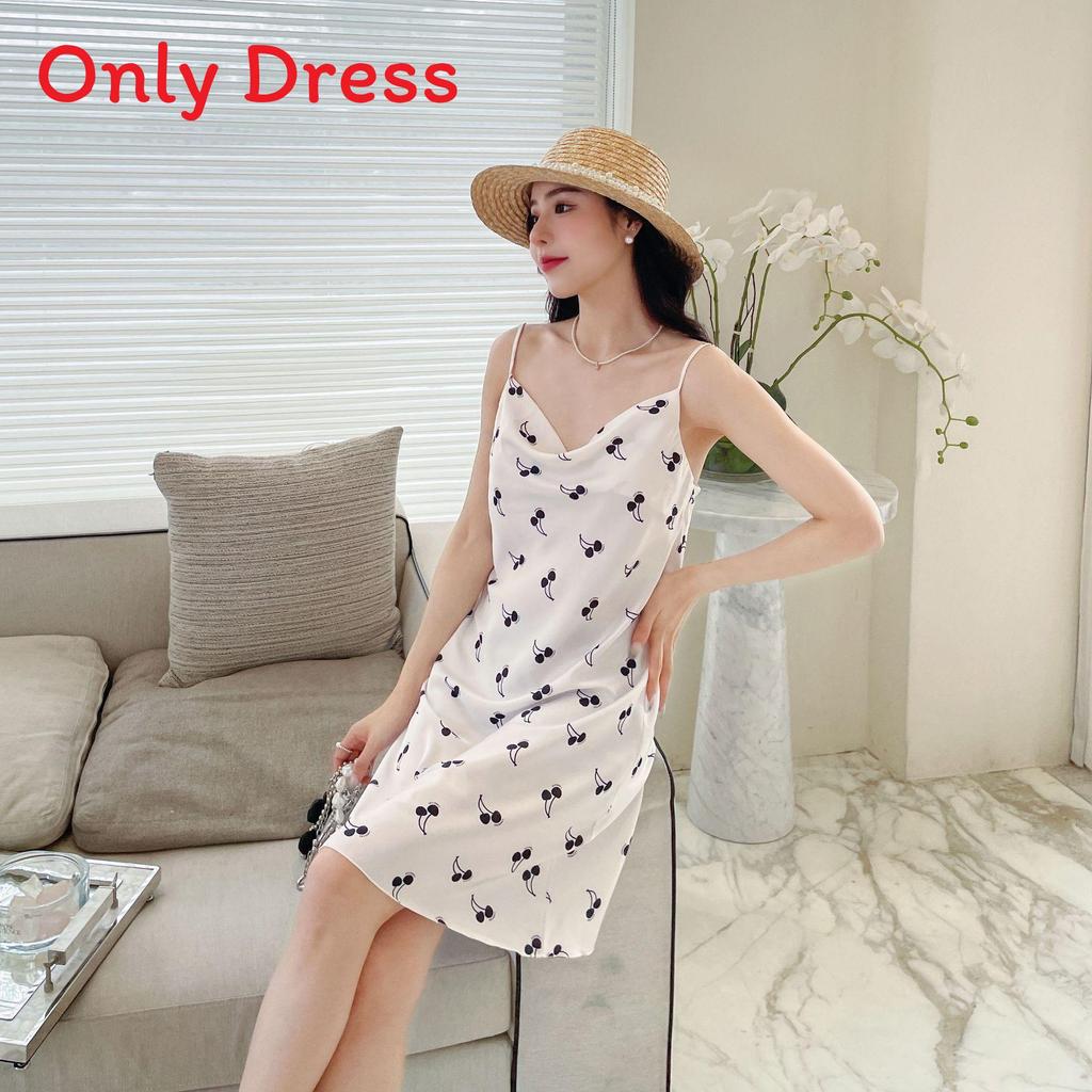Summer Girl Ice Silk Heart Nightdress With V Neck And Sleeveless Design For Home Wear