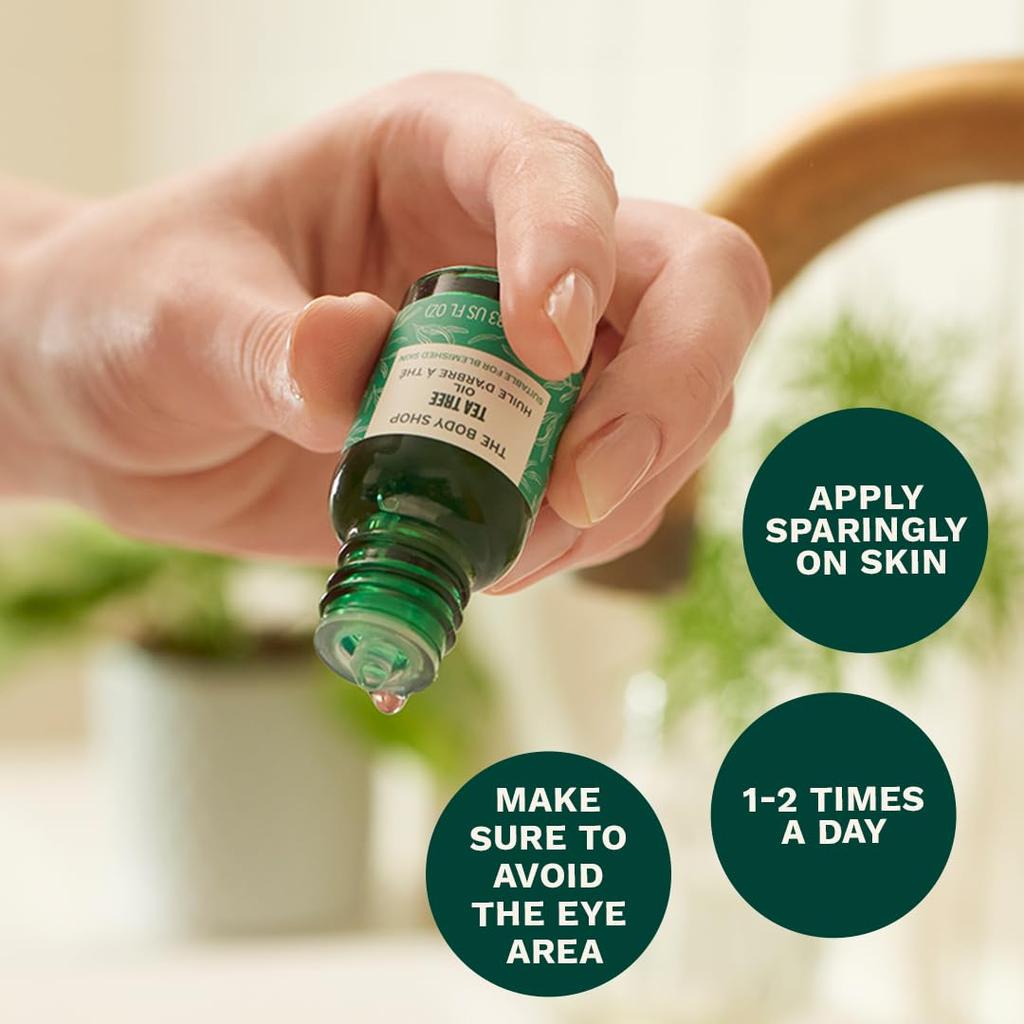 The Body Shop Vegan Tea Tree Oil 10 ML For Oily Blemished Skin Purifying Skincare