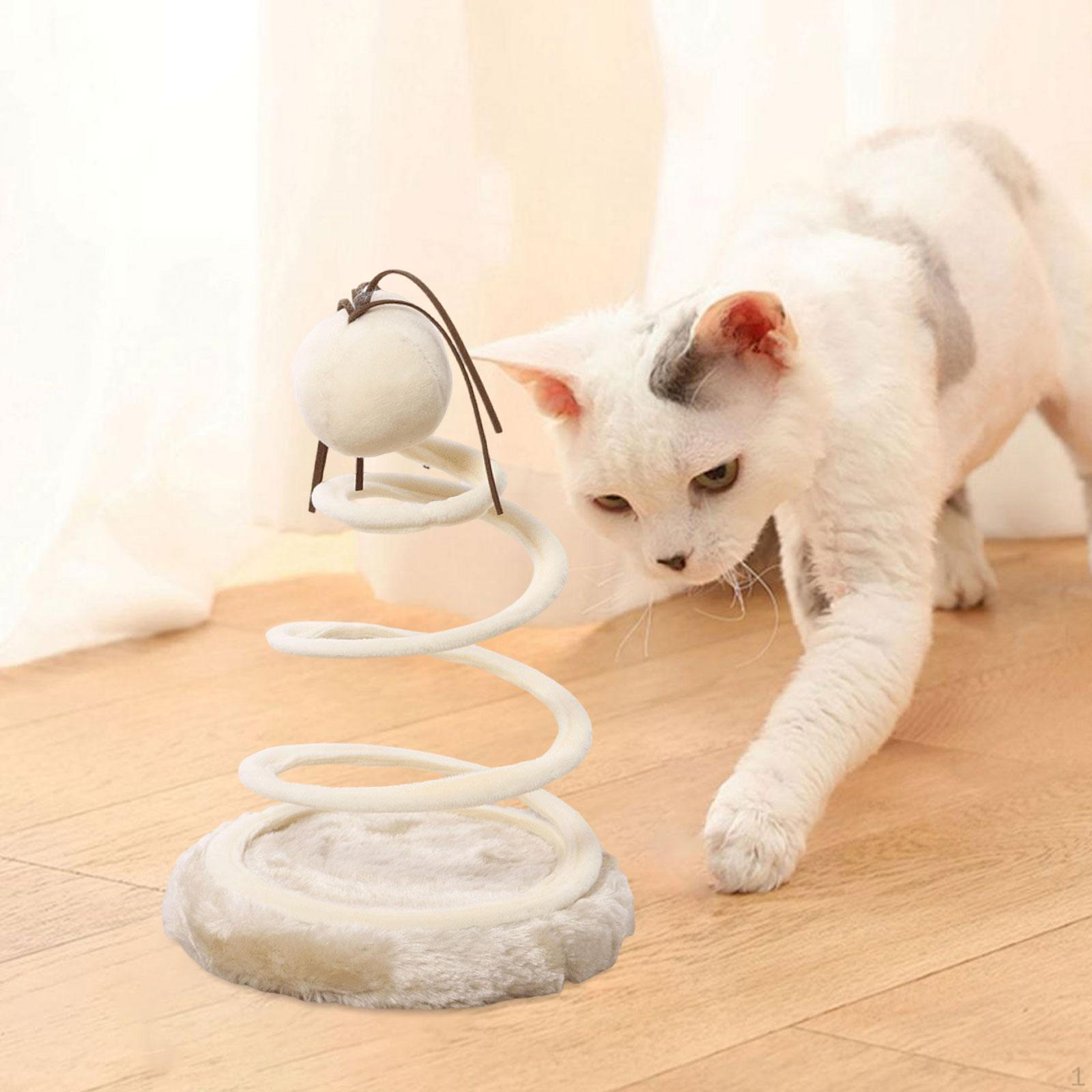 

Интерактивная игрушка-дразнилка для кошек, спиральные игрушки с животными для кошек и котят всех возрастов, забавное пружинное действие Ball