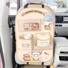 Car Seat Back Organizer Adjustable Kick-Proof PU Leather Storage Bag Hanging Storage Box Ideal for Keeping Car Seats Clean