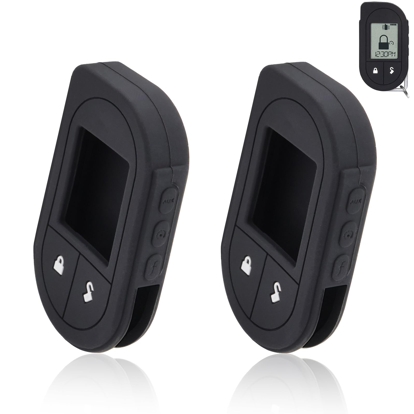 

Viper Remote Start Case Soft Silicone Protective Cover Key Fob Case Shell with Button чорний