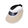 Summer sunscreen sunshade empty top hat Korean version versatile pearl hat women's vinyl big eaves headband sun hat
